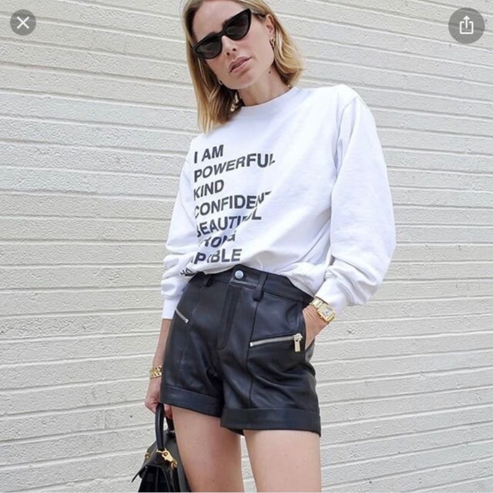 Anine Bing Leather Shorts. Black. SZ 32. Great Condition! Worn 2x.